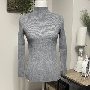 Gray Turtleneck Sweater